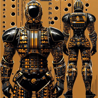 Redswell style, Midjourney V6.1: concept art character design of retropunk steam knight