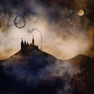 Adobe Horizonism style, Midjourney V6.1: retro fairy-tale illustration