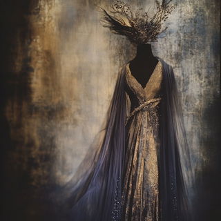 Adobe Horizonism style, Midjourney V6.1: haute-couture fashion outfit