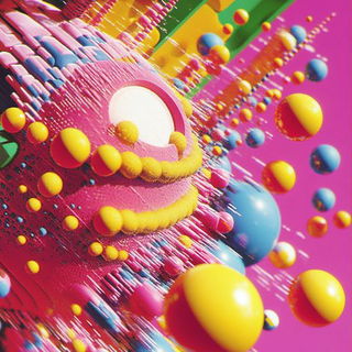 Portalumina style, Midjourney V6.1: abstract 3D render