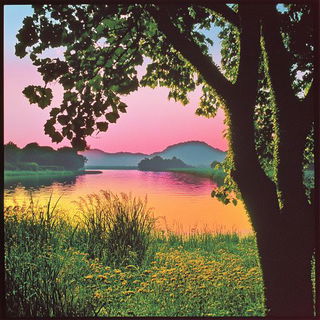 Portalumina style, Midjourney V6.1: realistic landscape photograph of quiet dawn