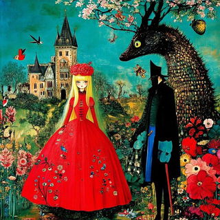 The Stormscale School style, Midjourney V6.1: retro fairy-tale illustration
