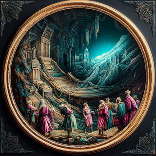 Ornacircle style, Midjourney V6.1: classical 18th-century oil painting