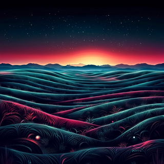 Ornacircle style, Midjourney V6.1: realistic landscape photograph of quiet dawn