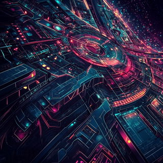 Ornacircle style, Midjourney V6.1: technical infrastructure blueprint schematics