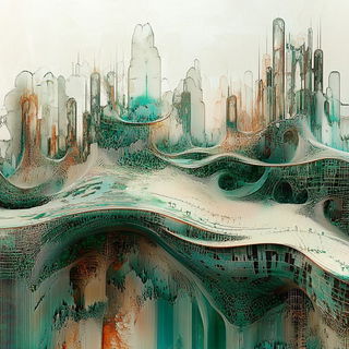 Sundial Chromapunk style, Midjourney V6.1: megacity with futuristic bioarchitecture