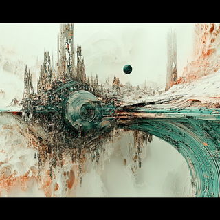 Sundial Chromapunk style, Midjourney V6.1: cinematic shot from sci-fi movie