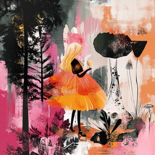 Faunafair style, Midjourney V6.1: retro fairy-tale illustration