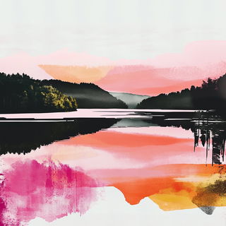 Faunafair style, Midjourney V6.1: realistic landscape photograph of quiet dawn