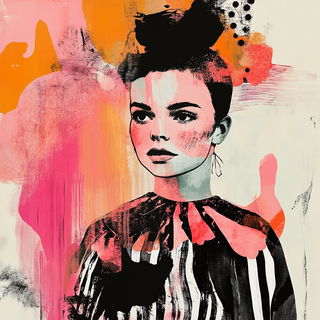 Faunafair style, Midjourney V6.1: photographic portrait of female protagonist