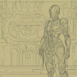 Torii Static style, Midjourney V6.1: concept art character design of retropunk steam knight