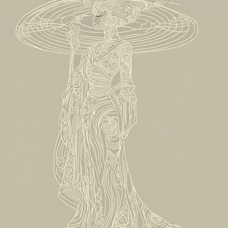 Torii Static style, Midjourney V6.1: haute-couture fashion outfit