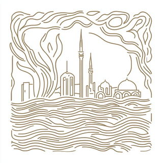 Torii Static style, Midjourney V6.1: bold minimalist logo design for Istanbul city municipal services