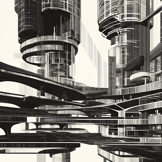 Pastelhydria style, Midjourney V6.1: megacity with futuristic bioarchitecture