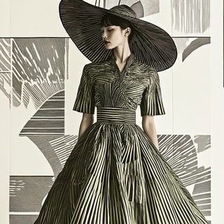Pastelhydria style, Midjourney V6.1: haute-couture fashion outfit