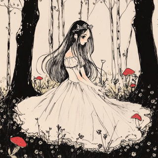 Splattermarine style, Midjourney V6.1: retro fairy-tale illustration