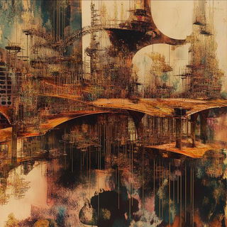 Faunabloom style, Midjourney V6.1: megacity with futuristic bioarchitecture