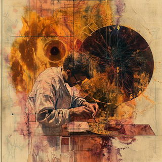 Faunabloom style, Midjourney V6.1: editorial illustration for popular scientific magazine cover