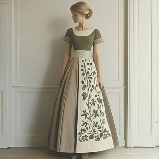 Duneburin style, Midjourney V6.1: haute-couture fashion outfit