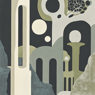 Duneburin style, Midjourney V6.1: editorial illustration for popular scientific magazine cover