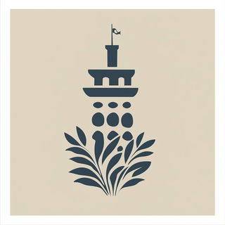 Duneburin style, Midjourney V6.1: bold minimalist logo design for Istanbul city municipal services