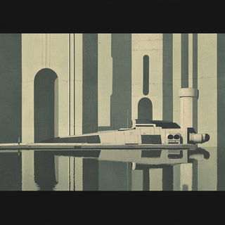 Duneburin style, Midjourney V6.1: cinematic shot from sci-fi movie
