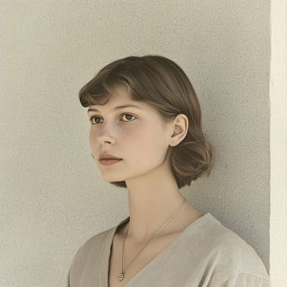 Duneburin style, Midjourney V6.1: photographic portrait of female protagonist