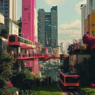 Via Alba style, Midjourney V6.1: megacity with futuristic bioarchitecture
