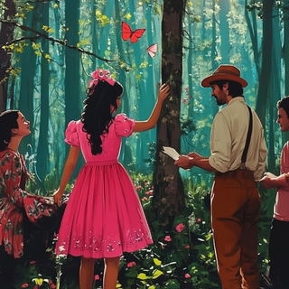 Via Alba style, Midjourney V6.1: retro fairy-tale illustration