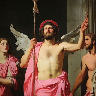 Via Alba style, Midjourney V6.1: classical 18th-century oil painting