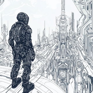 Machinolith style, Midjourney V6.1: cinematic shot from sci-fi movie