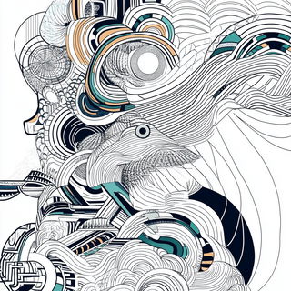 Machinolith style, Midjourney V6.1: creative pattern composition