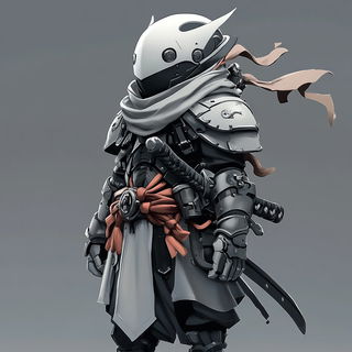 Migrant Starboard style, Midjourney V6.1: concept art character design of retropunk steam knight