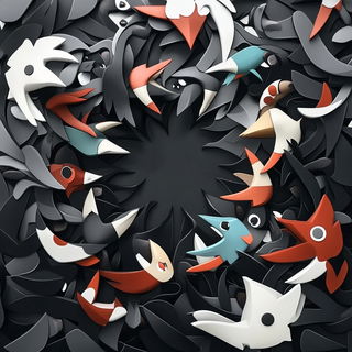 Migrant Starboard style, Midjourney V6.1: creative pattern composition