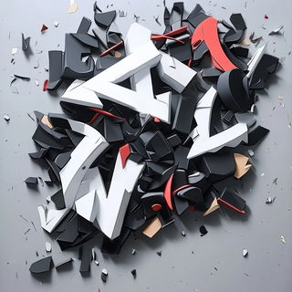 Migrant Starboard style, Midjourney V6.1: typographic composition with large letters