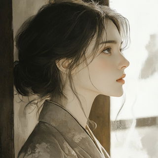 Cryostage style, Midjourney V6.1: photographic portrait of female protagonist