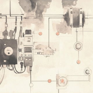 Cryostage style, Midjourney V6.1: technical infrastructure blueprint schematics