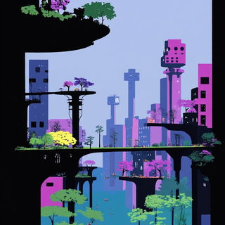 Tealphantasmics style, Midjourney V6.1: megacity with futuristic bioarchitecture