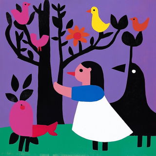 Tealphantasmics style, Midjourney V6.1: traditional folk art