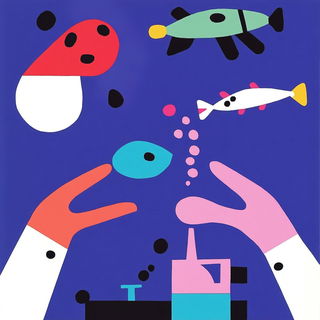Tealphantasmics style, Midjourney V6.1: editorial illustration for popular scientific magazine cover