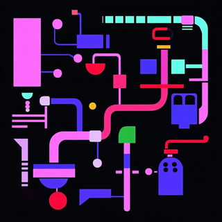 Tealphantasmics style, Midjourney V6.1: technical infrastructure blueprint schematics