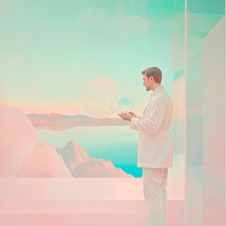 Terrarium Tier style, Midjourney V6.1: editorial illustration for popular scientific magazine cover