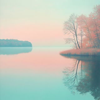 Terrarium Tier style, Midjourney V6.1: realistic landscape photograph of quiet dawn