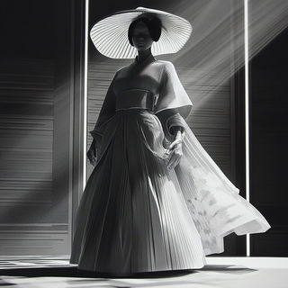 Chrysalid Interior Bureau style, Midjourney V6.1: haute-couture fashion outfit
