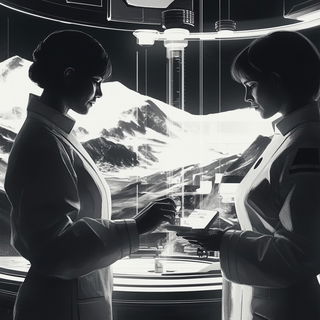 Chrysalid Interior Bureau style, Midjourney V6.1: editorial illustration for popular scientific magazine cover