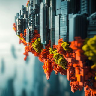 Ornathalume style, Midjourney V6.1: megacity with futuristic bioarchitecture