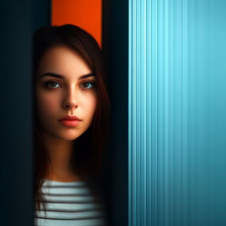 Ornathalume style, Midjourney V6.1: photographic portrait of female protagonist