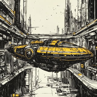 Papercastle Panoramics style, Midjourney V6.1: cinematic shot from sci-fi movie