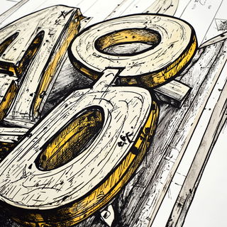 Papercastle Panoramics style, Midjourney V6.1: typographic composition with large letters