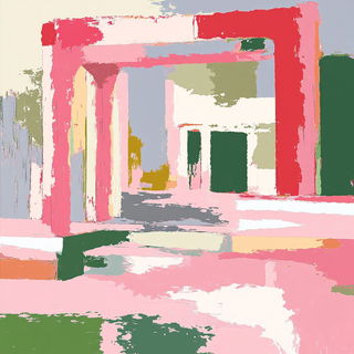 Hollowhill Presswork style, Midjourney V6.1: abstract 3D render